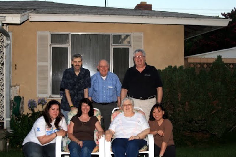 Family in front of our house